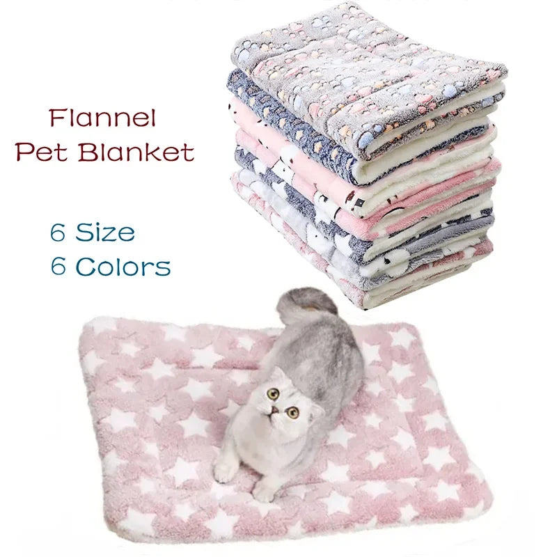 SnugglePaw™ Luxury Pet Blanket Bed – Soft Flannel Sleeping Mat for Dogs & Cats
