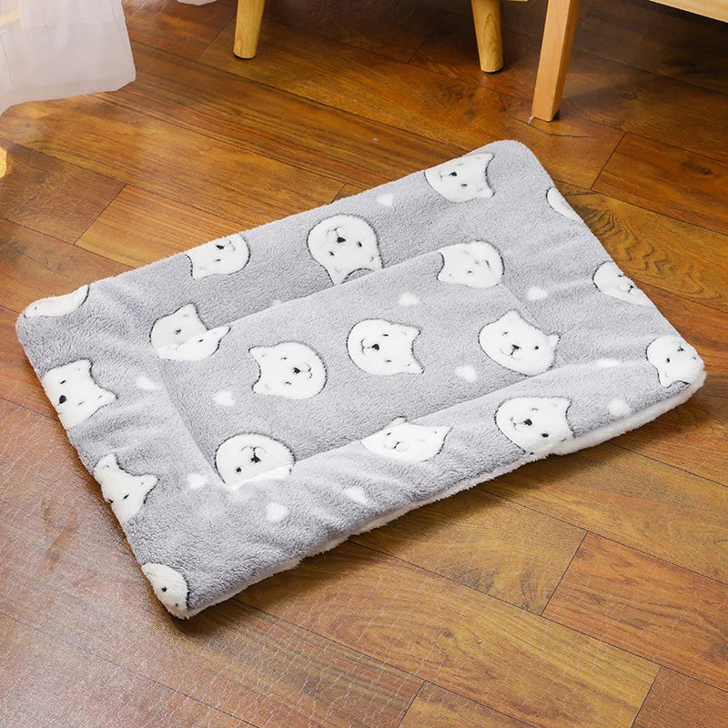SnugglePaw™ Luxury Pet Blanket Bed – Soft Flannel Sleeping Mat for Dogs & Cats