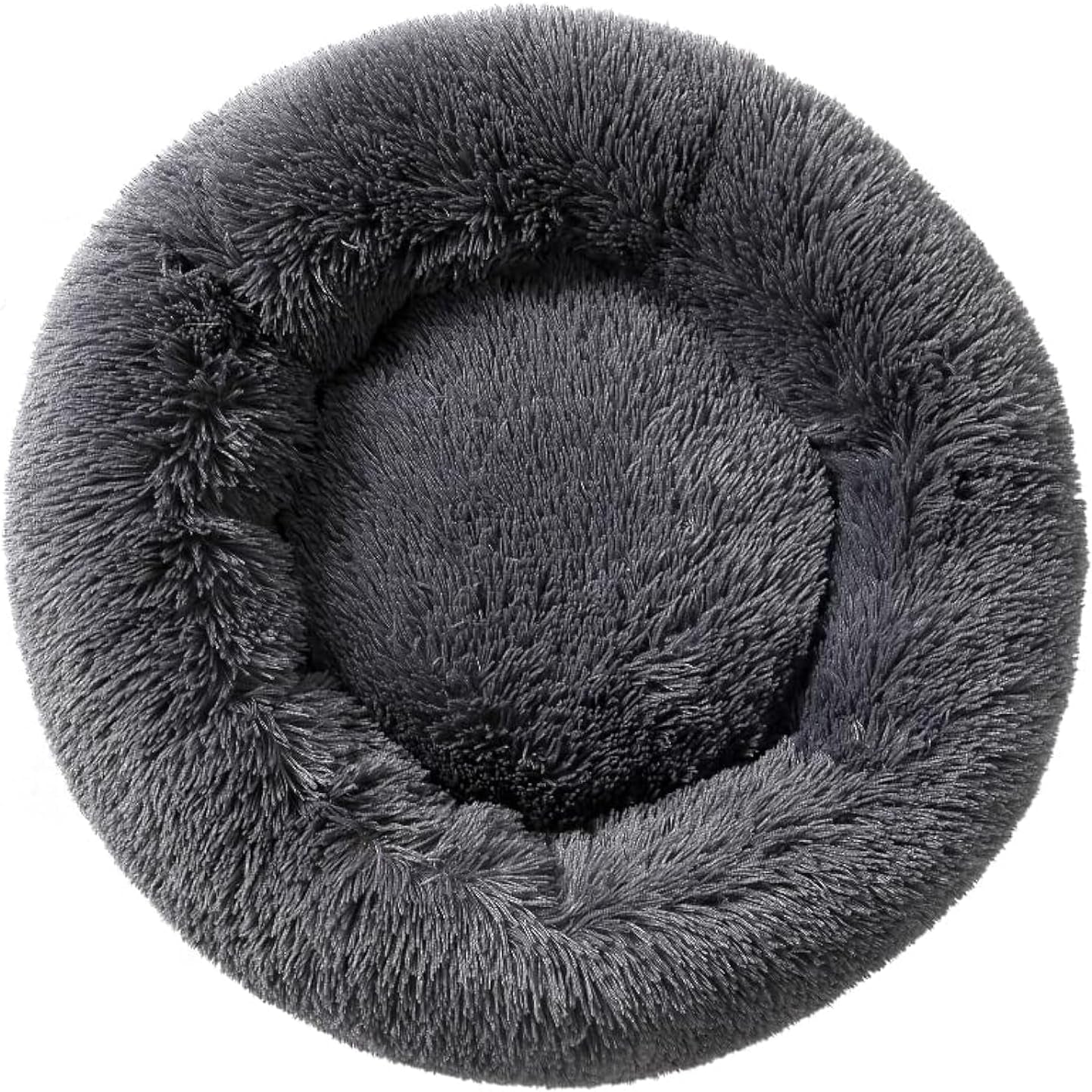 Plush Donut Dog Bed Cat Bed Fluffy Calming Pet Bed Dog round Bed Cat round Bed Warm Kitten Nest Ideal for Small 3KG Pet