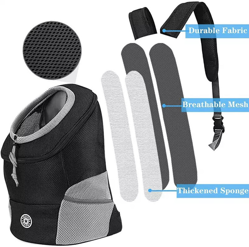 Pet Dog Carrier Puppy Travel Mesh Backpack Front Travel Portable Shoulder Bag Uk