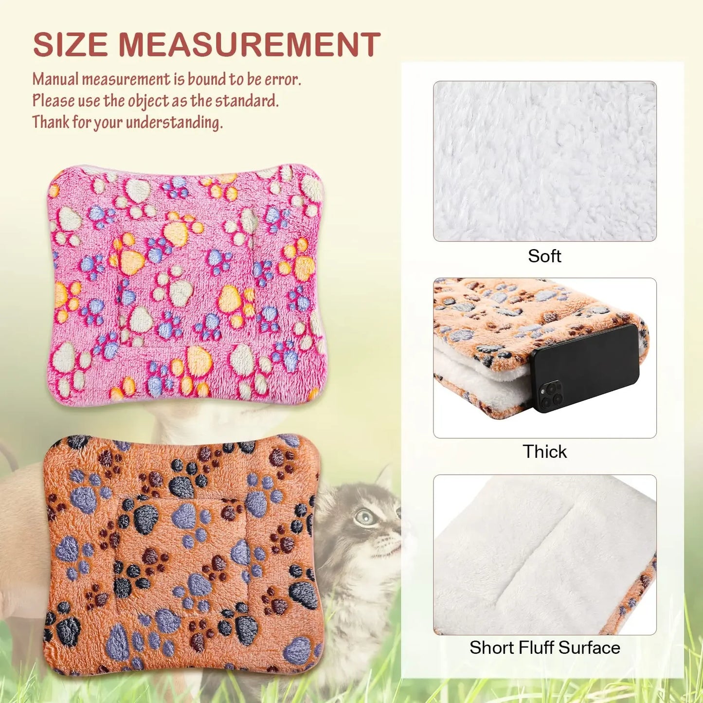 SnugglePaw™ Luxury Pet Blanket Bed – Soft Flannel Sleeping Mat for Dogs & Cats