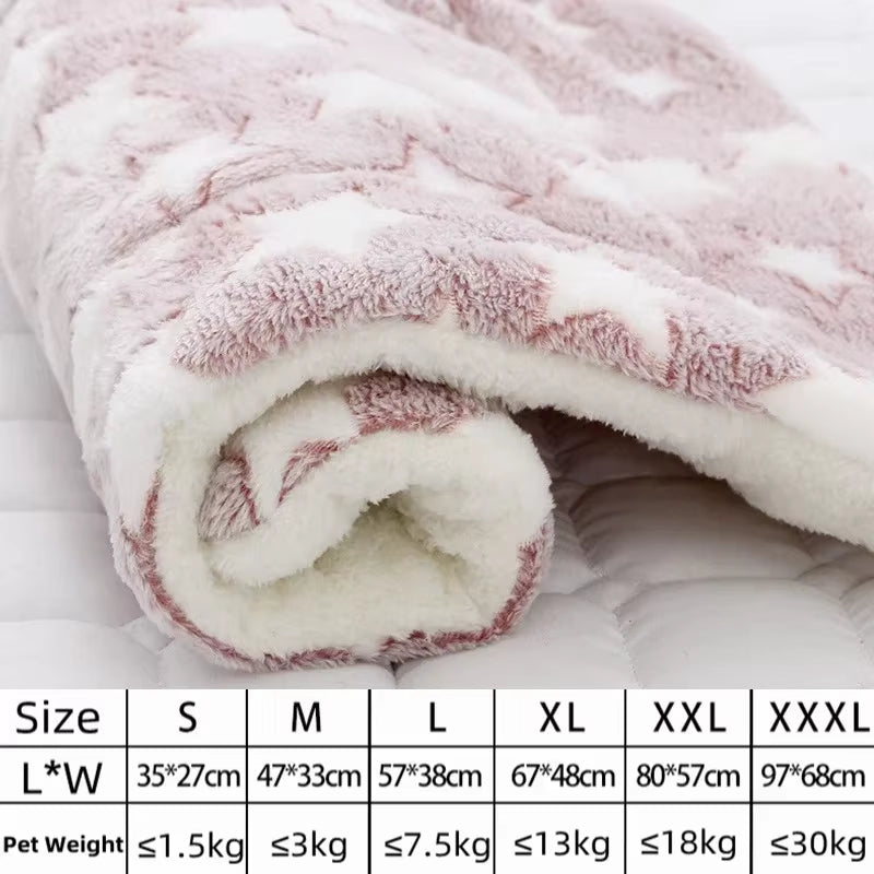 SnugglePaw™ Luxury Pet Blanket Bed – Soft Flannel Sleeping Mat for Dogs & Cats