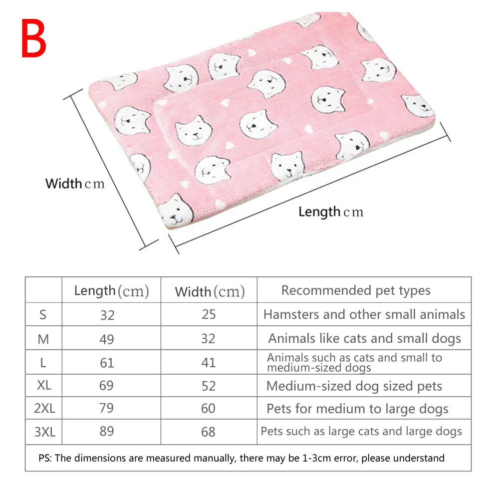 SnugglePaw™ Luxury Pet Blanket Bed – Soft Flannel Sleeping Mat for Dogs & Cats