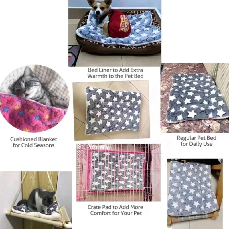 SnugglePaw™ Luxury Pet Blanket Bed – Soft Flannel Sleeping Mat for Dogs & Cats