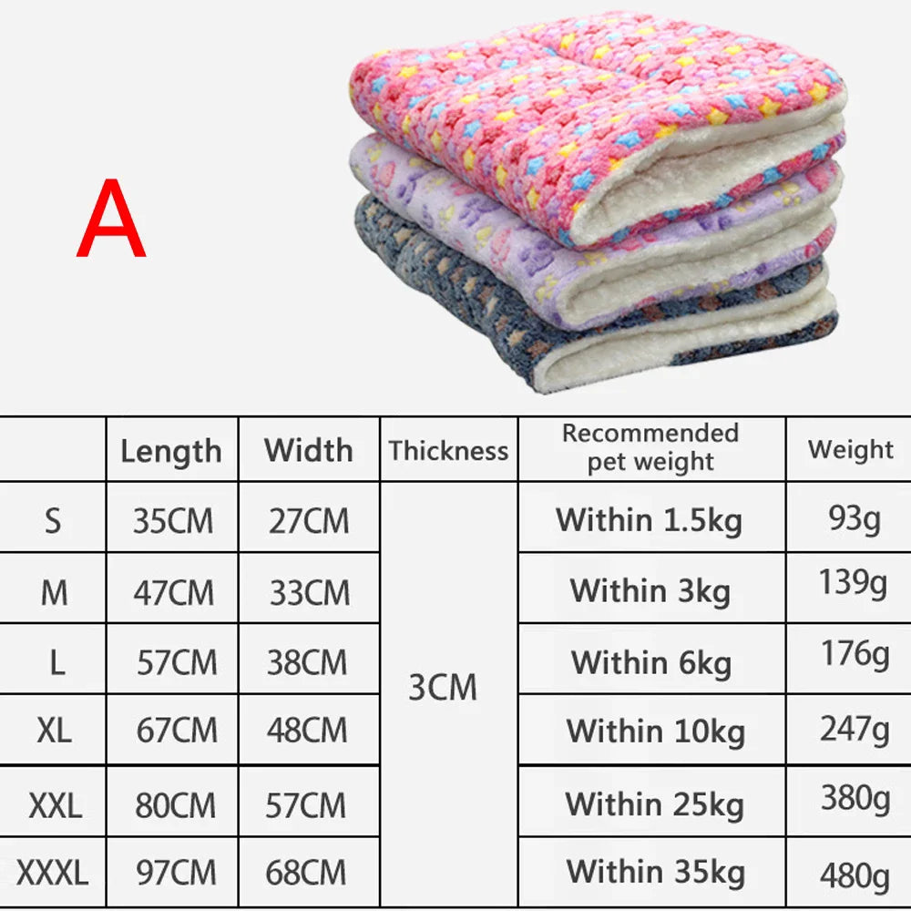 SnugglePaw™ Luxury Pet Blanket Bed – Soft Flannel Sleeping Mat for Dogs & Cats