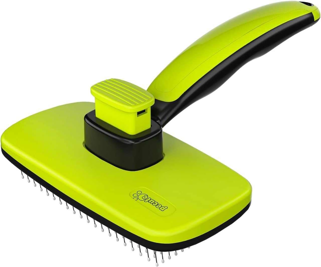 Self Cleaning Slicker Brush for Cat and Dog,Anti Slip Handle,Pet Hair Remover Brush for Shedding & Grooming,Smooth Handle, One Click Cleaning Button,Cat/Dog Message Bristles