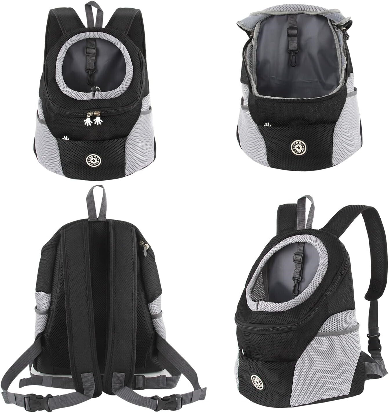 Pet Dog Carrier Puppy Travel Mesh Backpack Front Travel Portable Shoulder Bag Uk